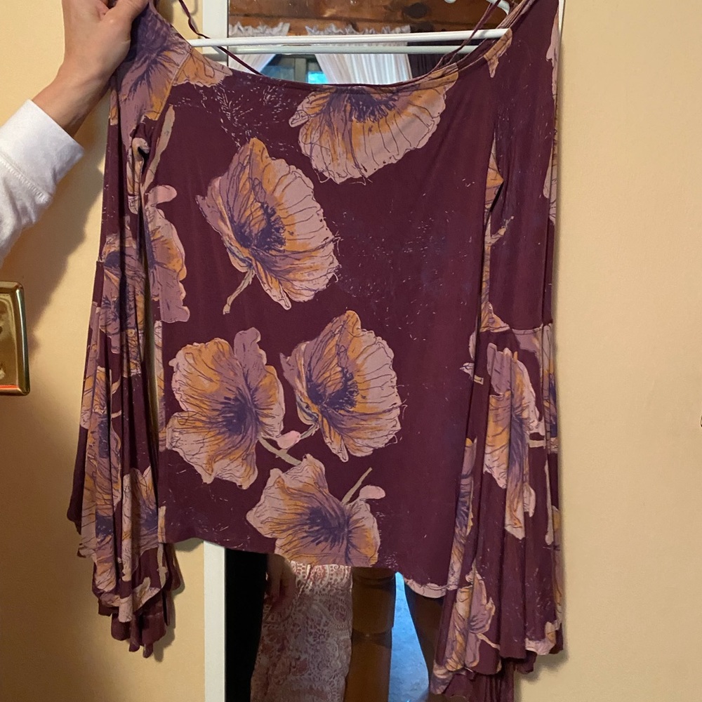 Free people flown sleeve off shoulder top